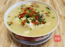 财鱼豆腐枸杞汤的做法图解8