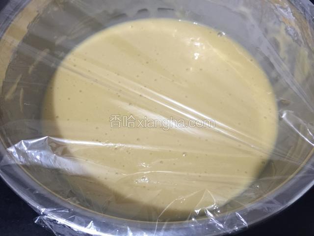 覆盖上保鲜膜静置半个小时。