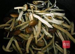 鲜茶树菇炒肉的做法图解4