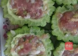 苦瓜圈夹肉的做法图解4