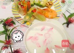 桃花羹配五彩时蔬卷的做法图解5