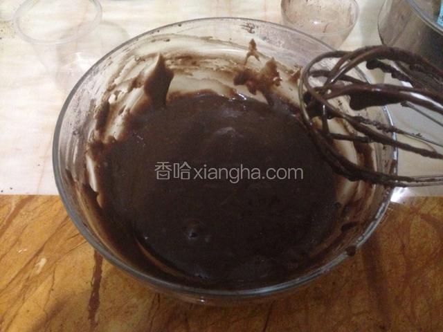 可以分两次加入混合粉，搅拌均匀，动作不要太用力，以免面糊起筋。