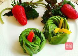 牛油果玫瑰花#甜点的做法图解10