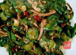 肉丝炒黄瓜钱的做法图解4