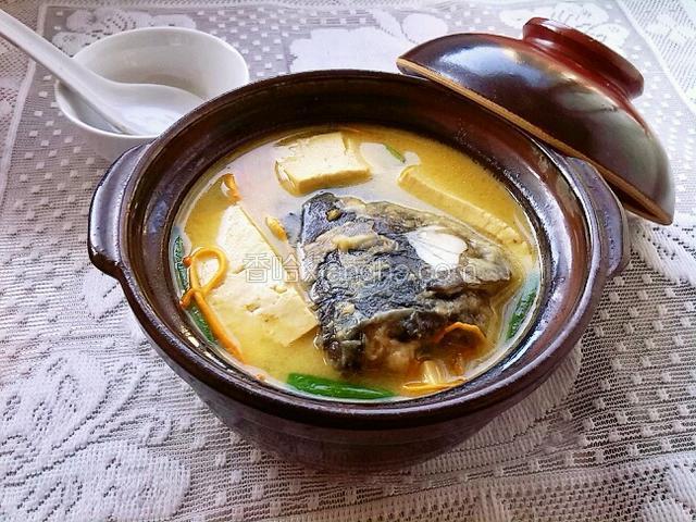 虫草鱼头豆腐汤