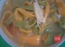 Illustration of two-color noodles 7