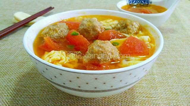 番茄肉丸鸡蛋汤