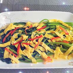 蛋皮蓬蒿菜的做法[图]