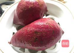 蜜豆桂花紫薯糕的做法图解1