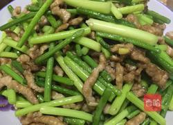 蒜台炒肉的做法图解11