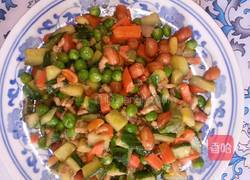 五彩杂蔬的做法图解3