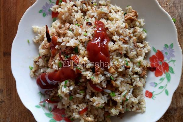 肉沫香菇炒饭