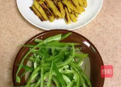 Illustration of how to make green pepper fried tortillas 2