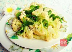 青椒炒有机花菜的做法图解11
