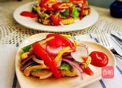 香酥煎茄子配蔬菜的做法图解11