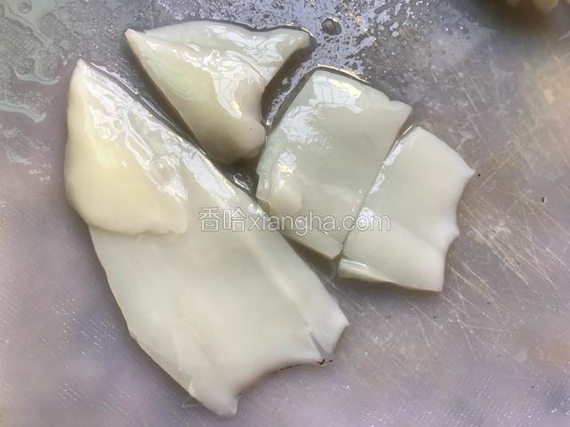 从背面切大块