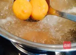 Illustration of how to make sago and sweet potato dumplings 4