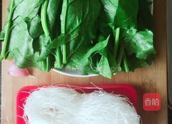 粉丝拌菠菜的做法图解2