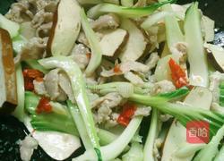青菜瘦肉炒香干的做法图解7