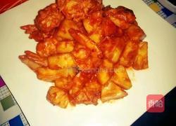 菠萝虾球的做法图解8