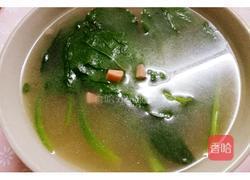 菠菜火腿丁汤的做法图解3