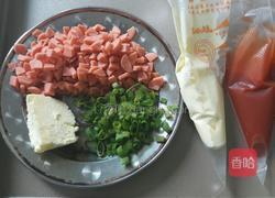 葱香火腿芝士面包的做法图解8