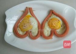 火腿爱心煎蛋的做法图解6