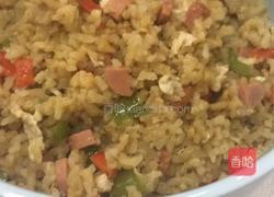 彩椒蛋炒饭的做法图解4