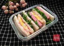 鸡蛋火腿三明治的做法图解7