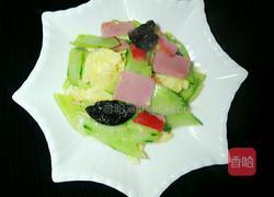 火腿鸡蛋炒青瓜的做法图解9