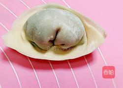 元宝馄饨～青菜鲜肉虾粒馅的做法图解9