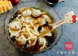 元宝馄饨～青菜鲜肉虾粒馅的做法图解12