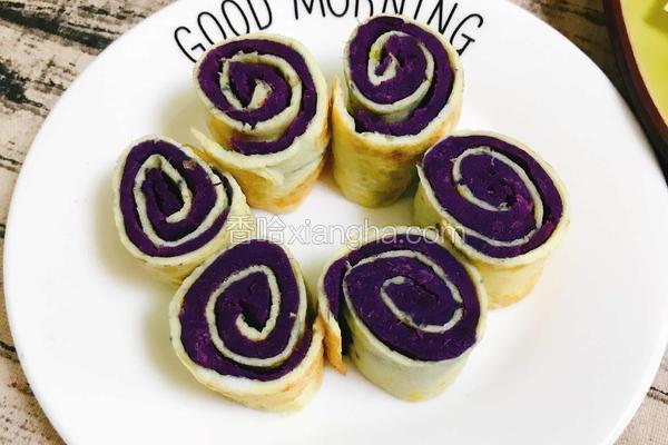 鸡蛋紫薯卷