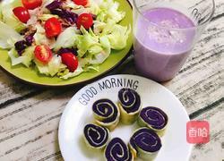 鸡蛋紫薯卷的做法图解7