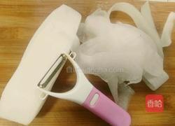 香菇酿肉白萝卜卷的做法图解2