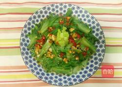 白灼油麦菜的做法图解6