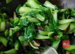 油菜蚝油香菇的做法图解6