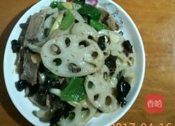 莲藕木耳炒肉片的做法图解13