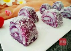 山药紫薯糍的做法图解1