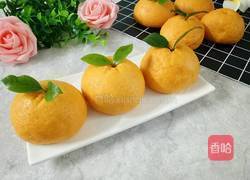 仿真橘子馒头的做法图解2