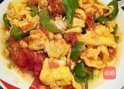 番茄青椒炒蛋的做法图解4