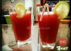 悠闲自制西瓜汁的做法图解7