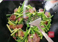 蒜苔腊肠小炒的做法图解6