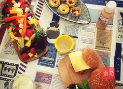 Double-layer beef burger recipe 13