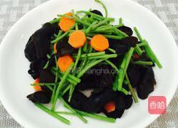 素炒泥蒿木耳的做法图解4