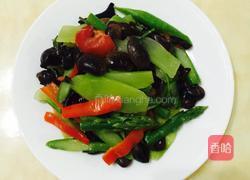 素炒泥蒿木耳的做法图解10