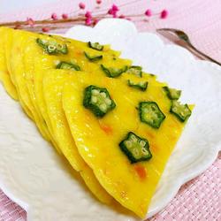 秋葵煎蛋饼的做法[图]