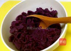 草莓紫薯团子的做法图解3