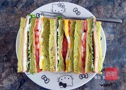 菠菜吐司三明治的做法图解6