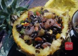 紫米虾仁炒菠萝饭的做法图解9